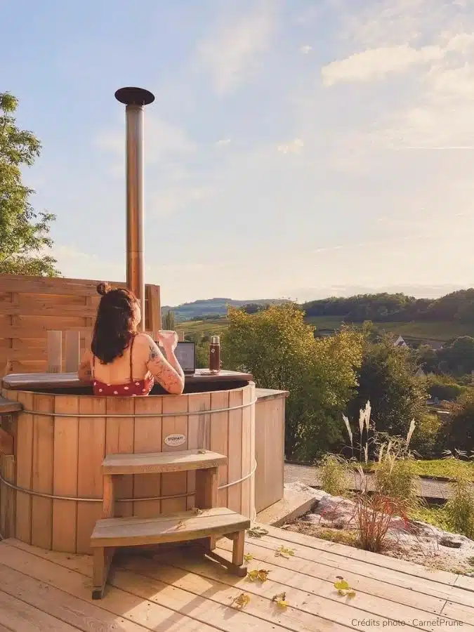 insolite : le bain nordique privatif de chaque tiny house, en bourgogne